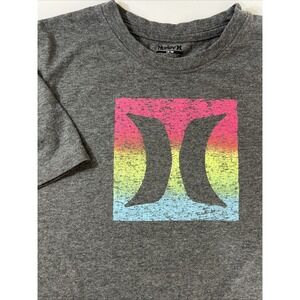 Hurley‎ Boys XL 18-20 Summer Short Sleeve Shirt Grey